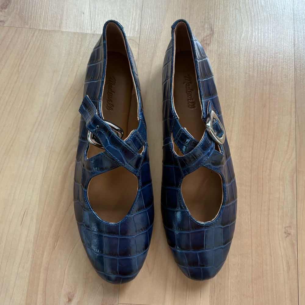 Madewell Navy Mary Jane Flats